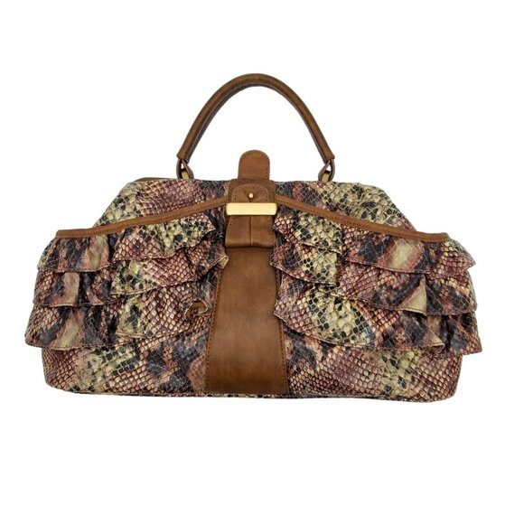 Rare Hard‎ to  Find Vintage Jessica Simpson faux python purse. Great condition - Picture 7 of 14